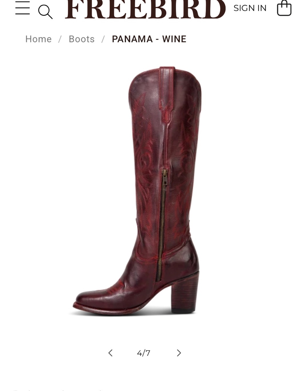 Freebird Panama Tall Tan Leather Western Boot very good condition